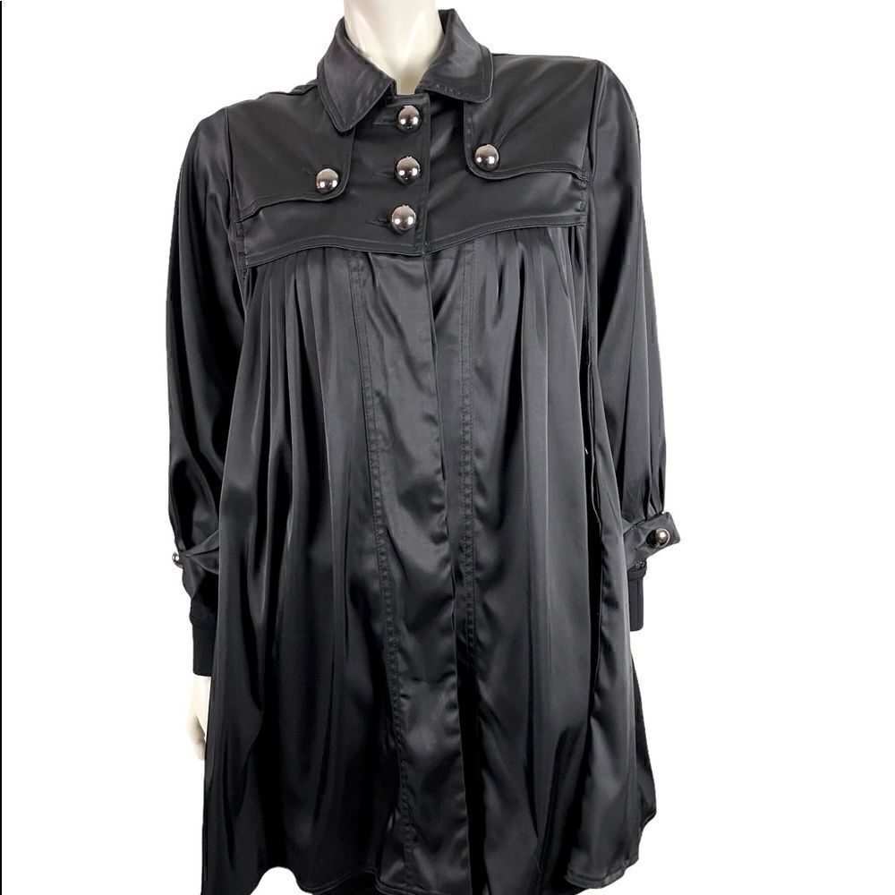 Romeo & Juliet Couture Black Swing Coat Size Large